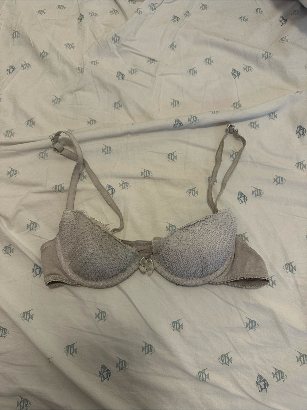 Urban Outfitters Lace Push-Up Bra in Light Taupe